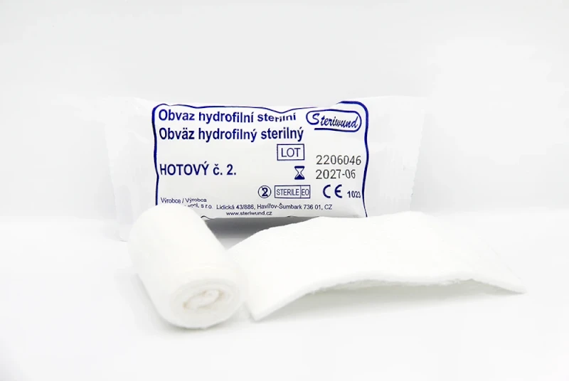 Obväz hydrofilný sterilný hotový č.2